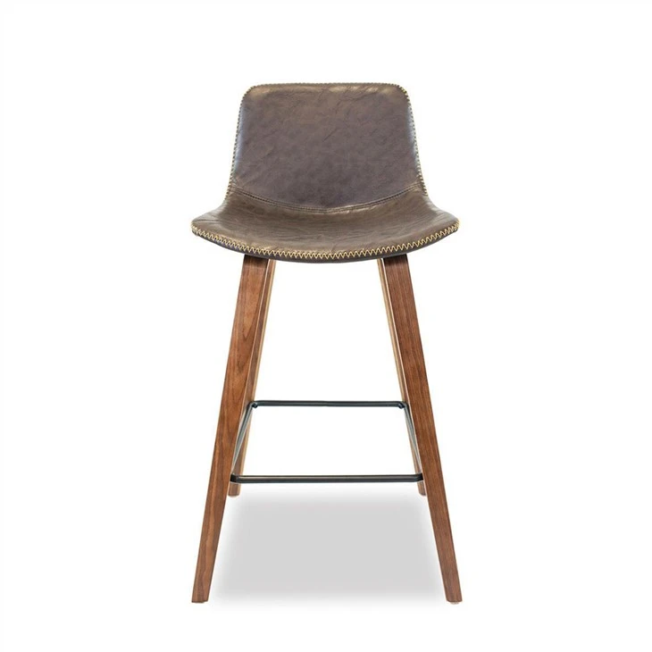 Barstools Krēsls Metāla kāju balsts PU spilvena sēdeklis