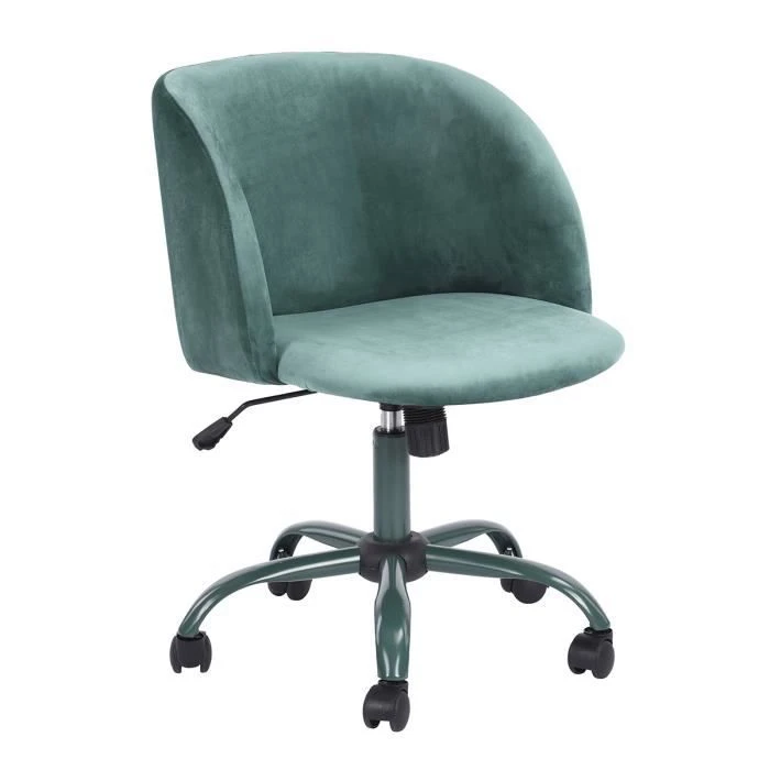 Adjustabe Velvet bezroku galda krēsls