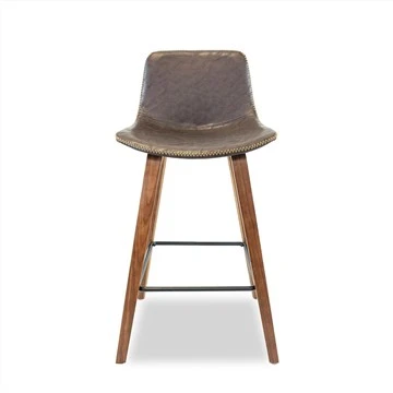 Barstools Krēsls Metāla kāju balsts PU spilvena sēdeklis