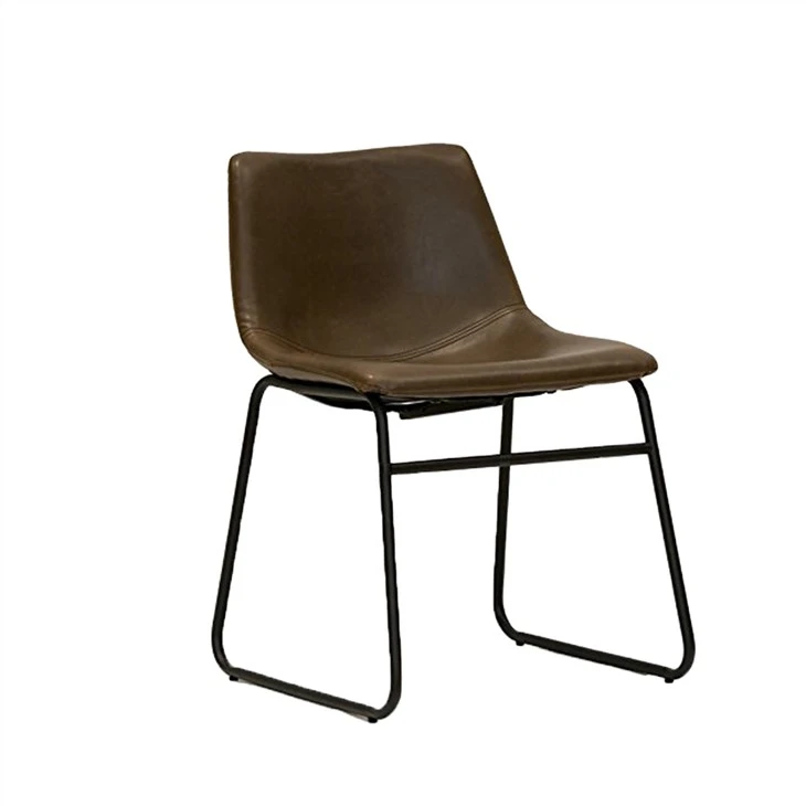 Lotusville Vintage PU ādas ēdamistabas krēsli