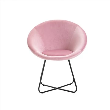 Velvet Fabric atpūtas krēsls Olu krēsls Metāla karkasa krēsls